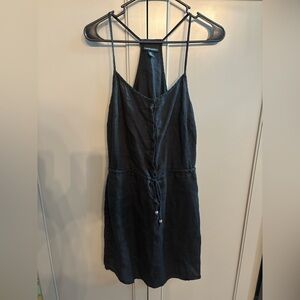 Cynthia Rowley black linen sundress sz 4